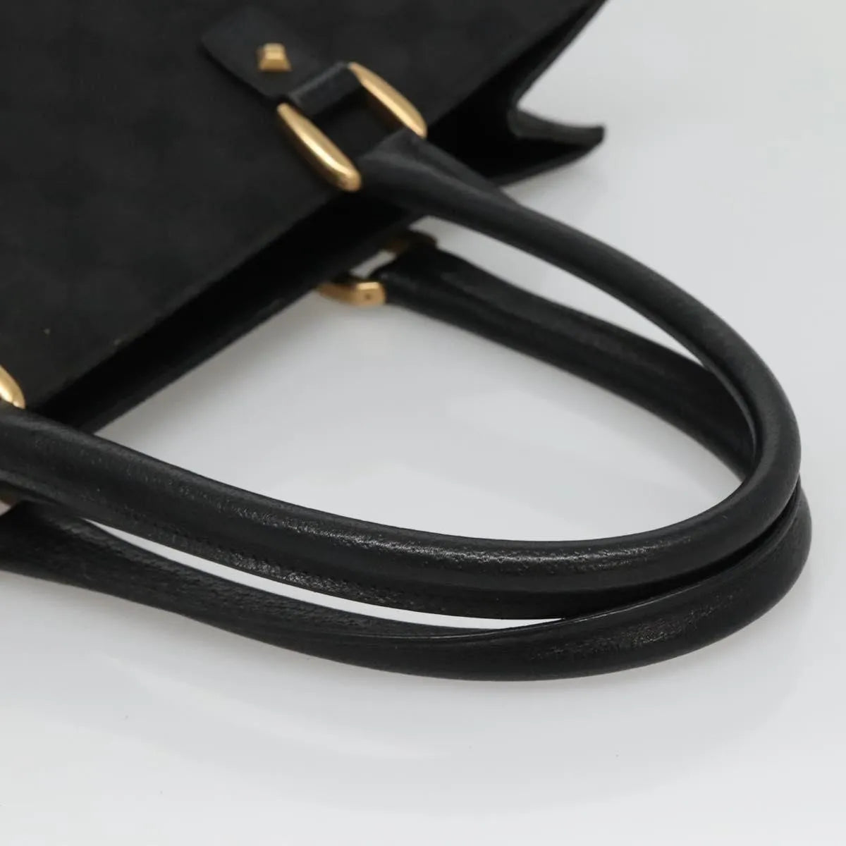 Gucci Nailhead Tote GG Canvas, Black, Canvas, Tote Bag