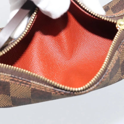 Louis Vuitton Papillon Pochette Damier Ebene, Brown, Canvas, Clutch