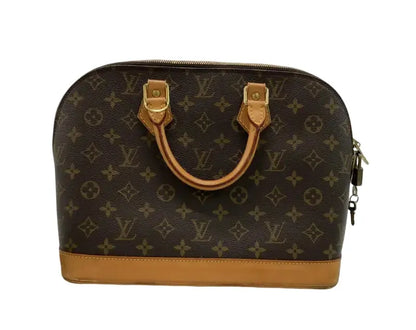 Louis Vuitton Alma Monogram Canvas, Brown, Canvas, Handbag