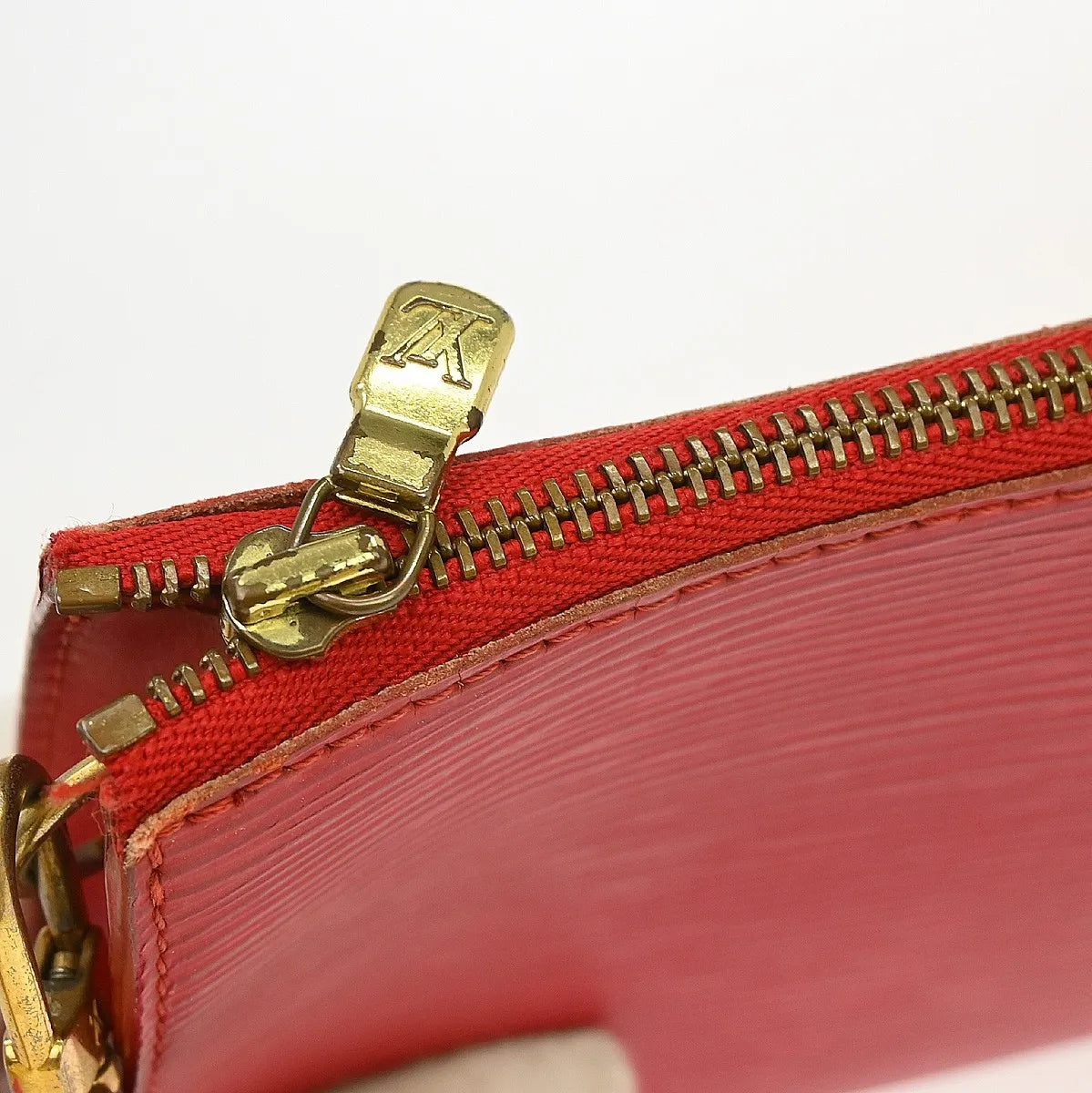 Louis Vuitton Pochette Accessoires Epi Leather, Red, Leather, Clutch