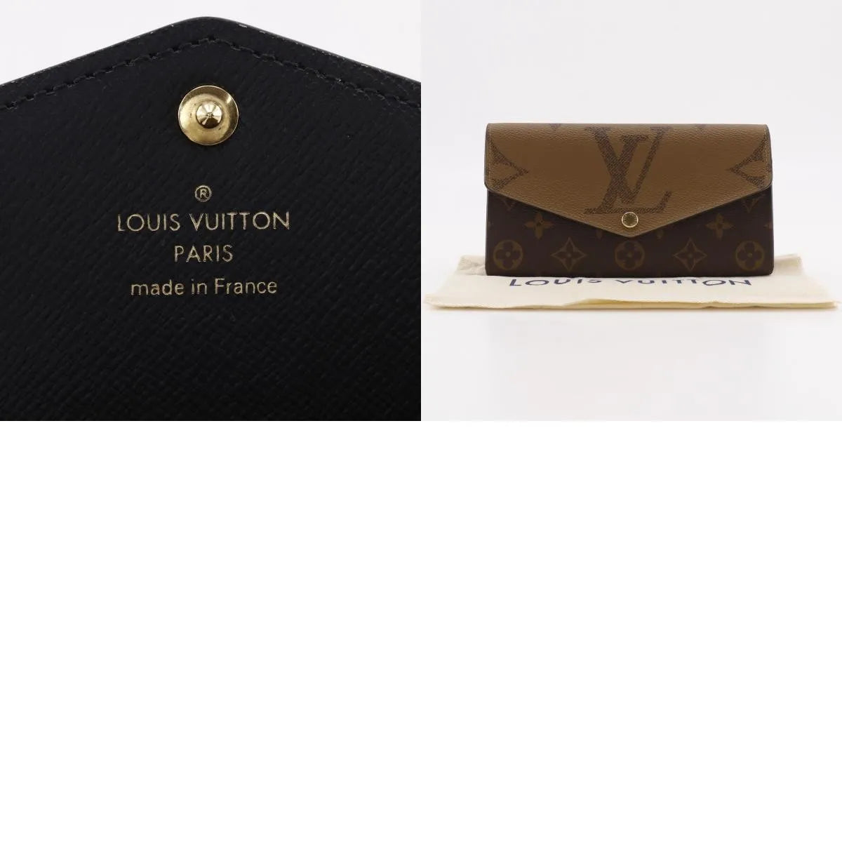 Louis Vuitton Sarah Wallet NM Reverse Monogram Giant and Monogram Canvas, Brown, Canvas, Wallet