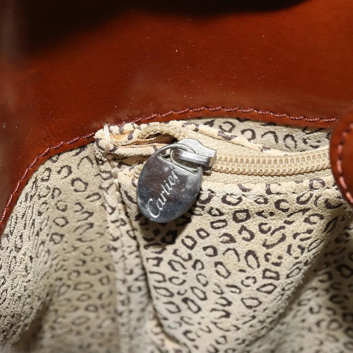 cartier Panthère Shoulder Patent leather, Brown, Patent Leather, Shoulder Bag