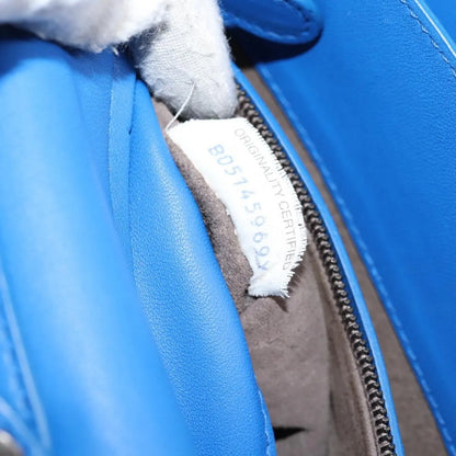 Bottega Veneta Double Compartment Flap Intrecciato Nappa, Blue, Leather, Shoulder Bag