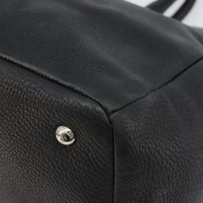 Prada Top Handle Tote Leather, Black, Leather, Tote Bag