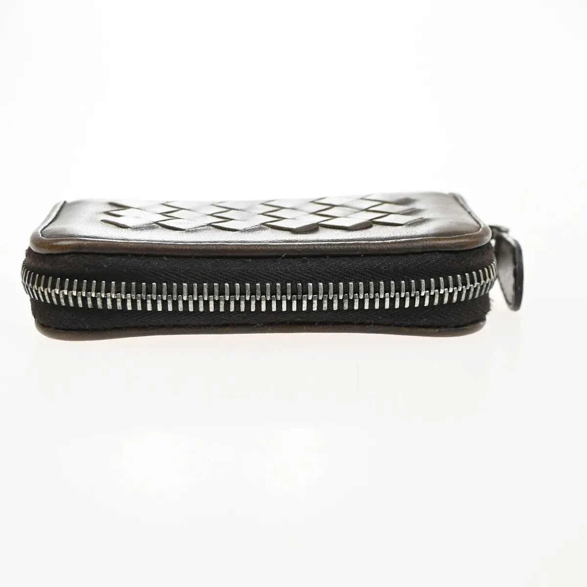 Bottega Veneta Zip Coin Purse Intrecciato Nappa, Brown, Leather, Wallet