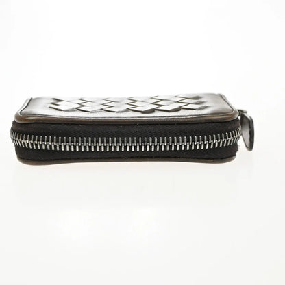 Bottega Veneta Zip Coin Purse Intrecciato Nappa, Brown, Leather, Wallet