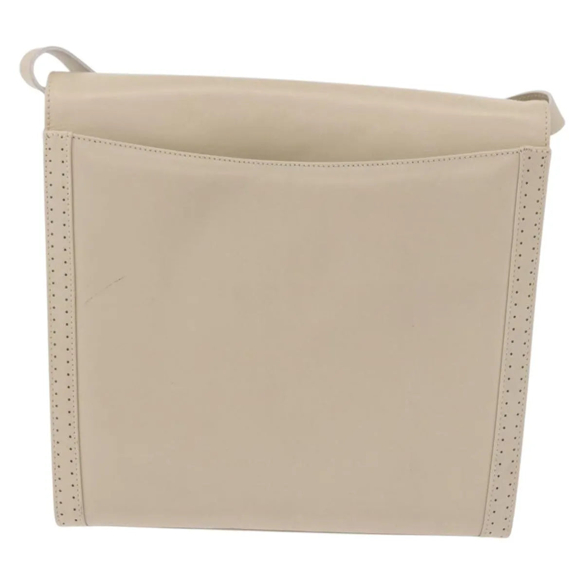 Salvatore Ferragamo Gancini Leather, Beige, Leather, Shoulder Bag