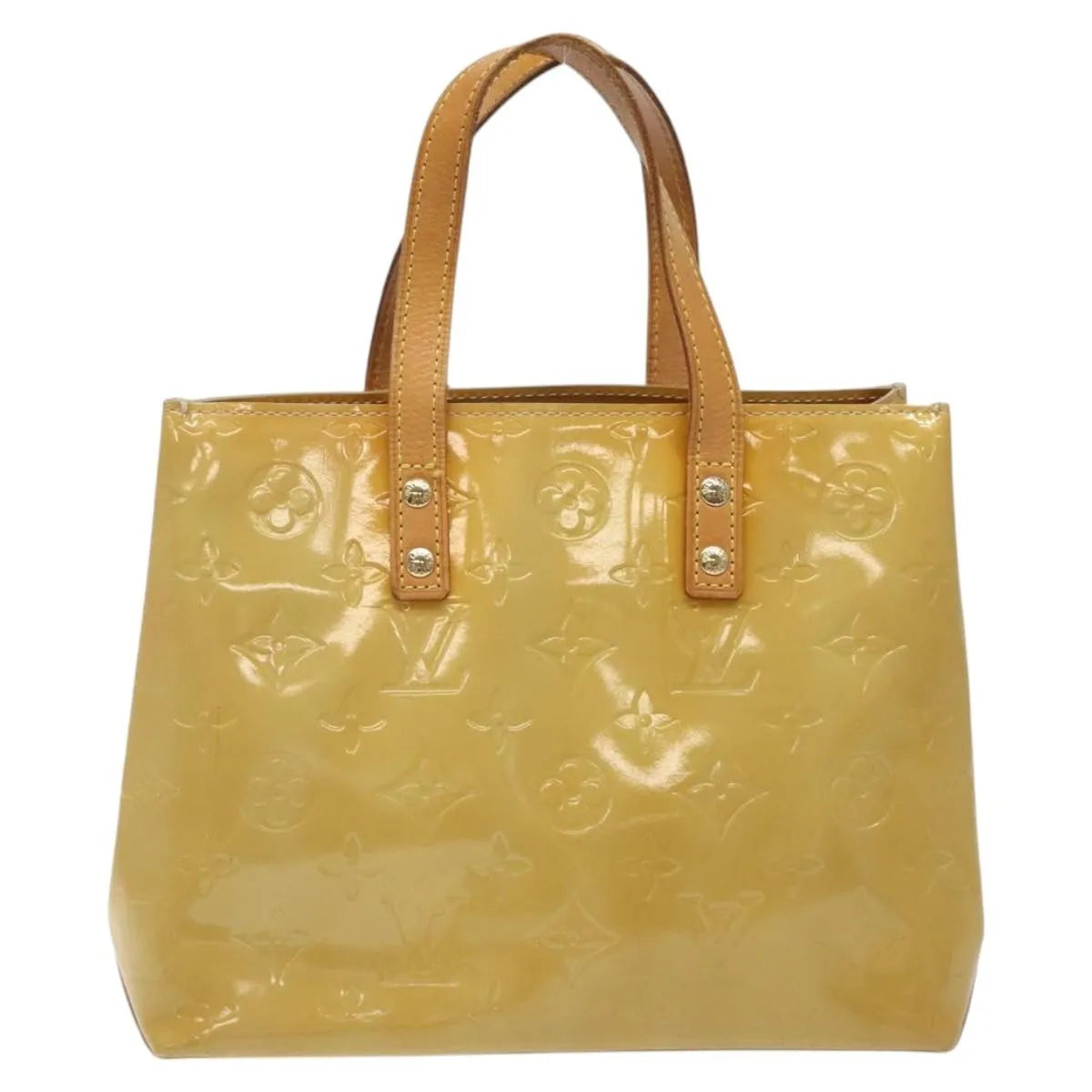 Louis Vuitton Reade Monogram Vernis, Beige, Patent Leather, Handbag