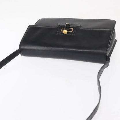 Gucci Vintage Leather, Black, Leather, Shoulder Bag