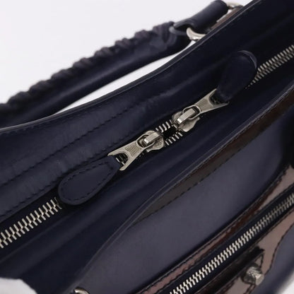 Balenciaga Holiday City Giant Studs Matte Calfskin, Navy, Leather, Handbag