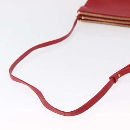 Celine Trio Leather, Red, Leather, Shoulder Bag