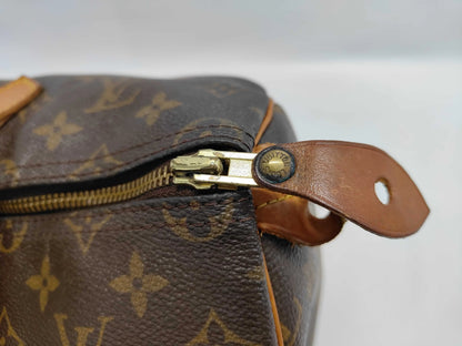 Louis Vuitton Speedy Monogram, Brown, Canvas, Handbag