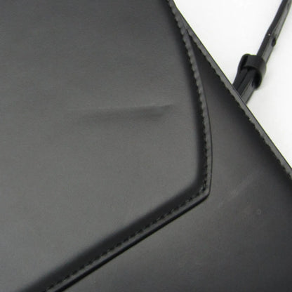 Salvatore Ferragamo Gancini Leather, Black, Leather, Shoulder Bag