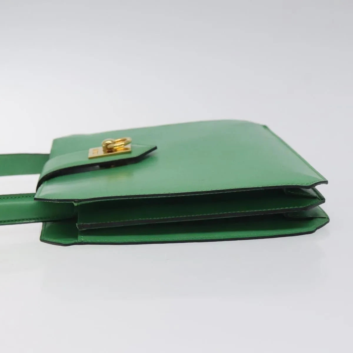 Celine vintage Leather, Green, Leather, Handbag