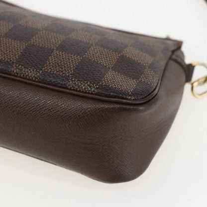 Louis Vuitton Trousse Make Up Damier Canvas, Brown, Canvas, Clutch