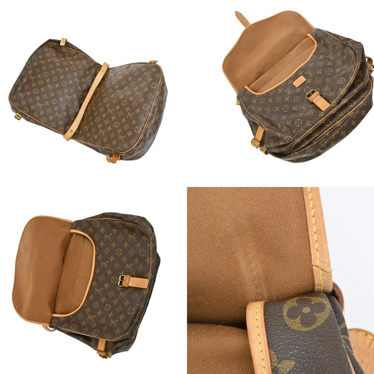 Louis Vuitton Saumur Monogram Canvas, Brown, Canvas, Shoulder Bag