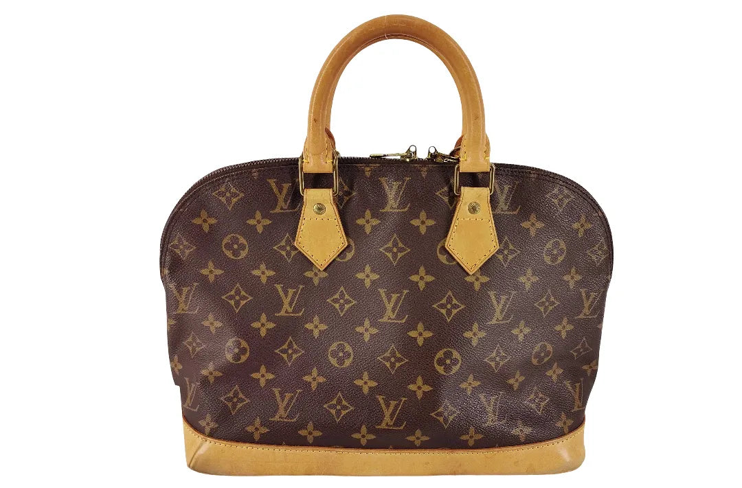 Louis Vuitton Alma Monogram Canvas, Brown, Canvas, Handbag