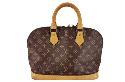 Louis Vuitton Alma Monogram Canvas, Brown, Canvas, Handbag