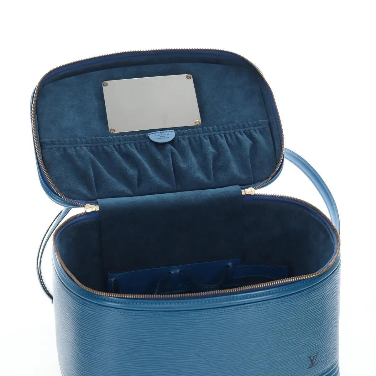 Louis Vuitton Nice Train Case Epi Leather, Blue, Leather, Handbag