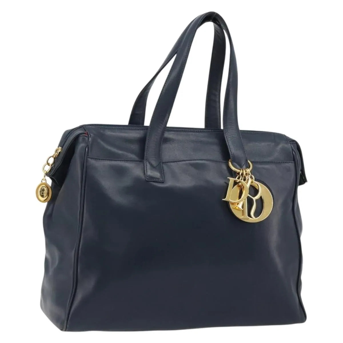 Christian Dior Vintage Leather, Navy, Leather, Handbag