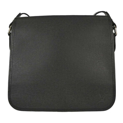 Louis Vuitton Andrei Messenger Taiga Leather, Black, Leather, Shoulder Bag