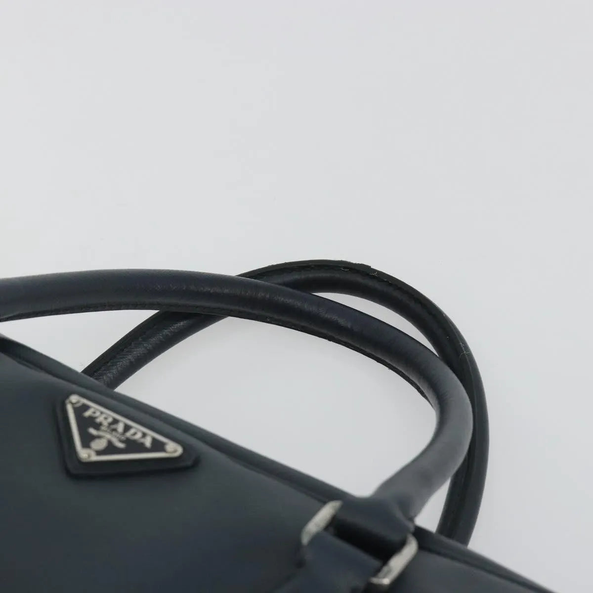 Prada Zip Around Saffiano Leather, Navy, Leather, Briefcase