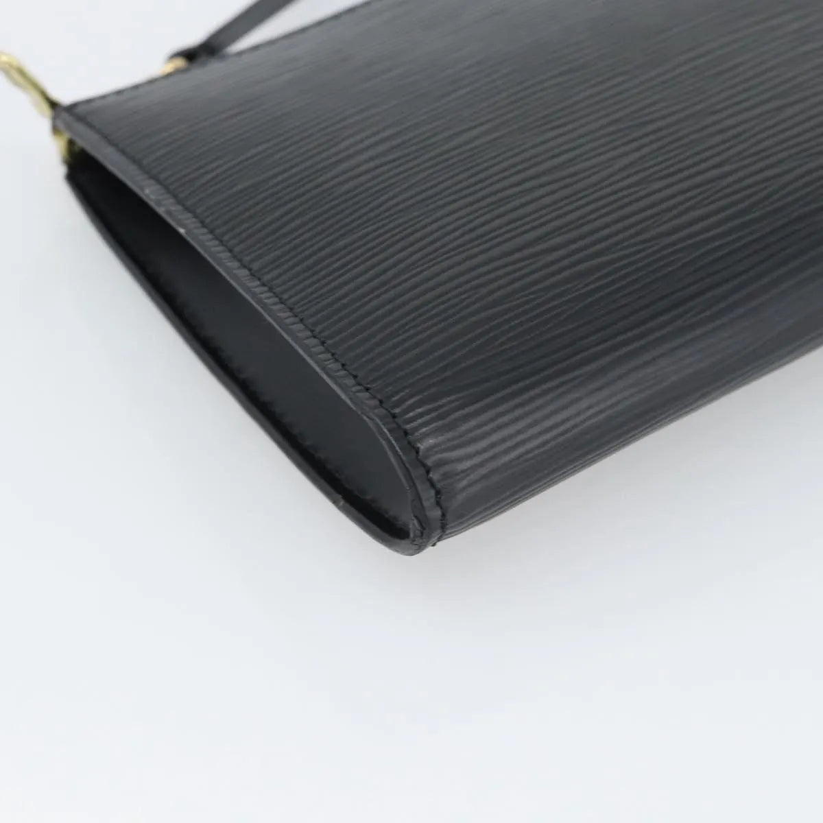 Louis Vuitton Pochette Accessoires Epi, Black, Leather, Clutch