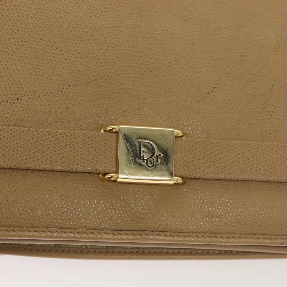Christian Dior Vintage Leather, Beige, Leather, Shoulder Bag