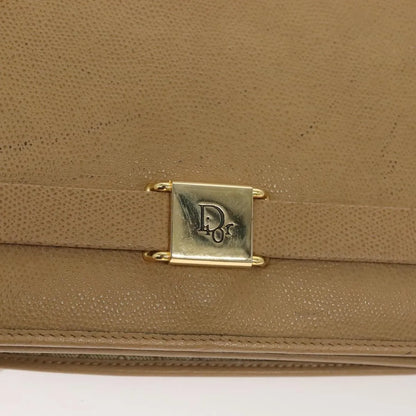Christian Dior Vintage Leather, Beige, Leather, Shoulder Bag