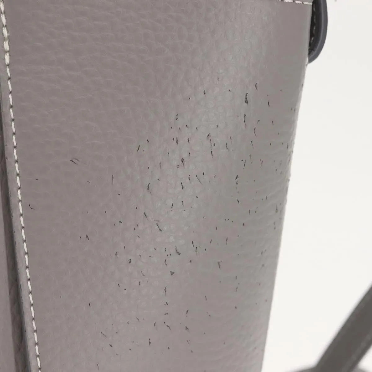 Stella McCartney Alter Tote Leather, Gray, Leather, Tote Bag