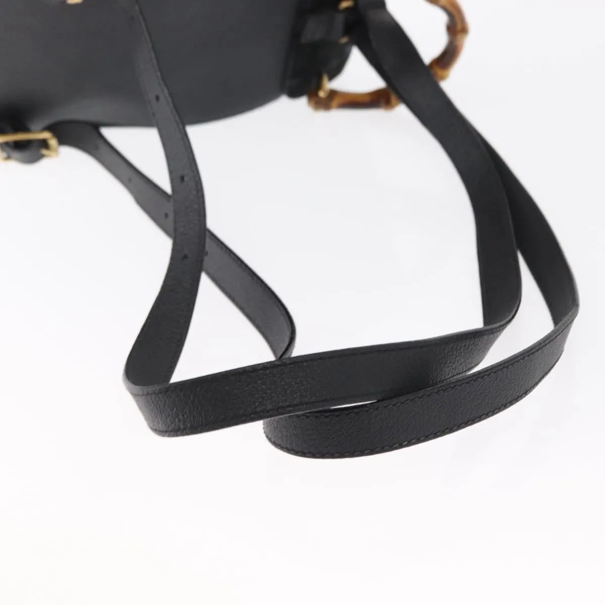 Gucci Vintage Bamboo Suede, Black, Suede, Backpack
