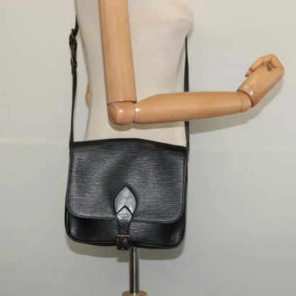 Louis Vuitton Cartouchiere Epi Leather, Black, Leather, Shoulder Bag