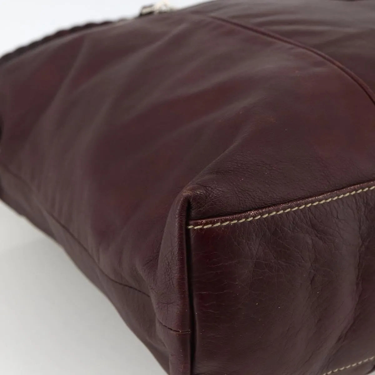 Gucci Logo Crest Messenger Leather, Burgundy, Leather, Shoulder Bag