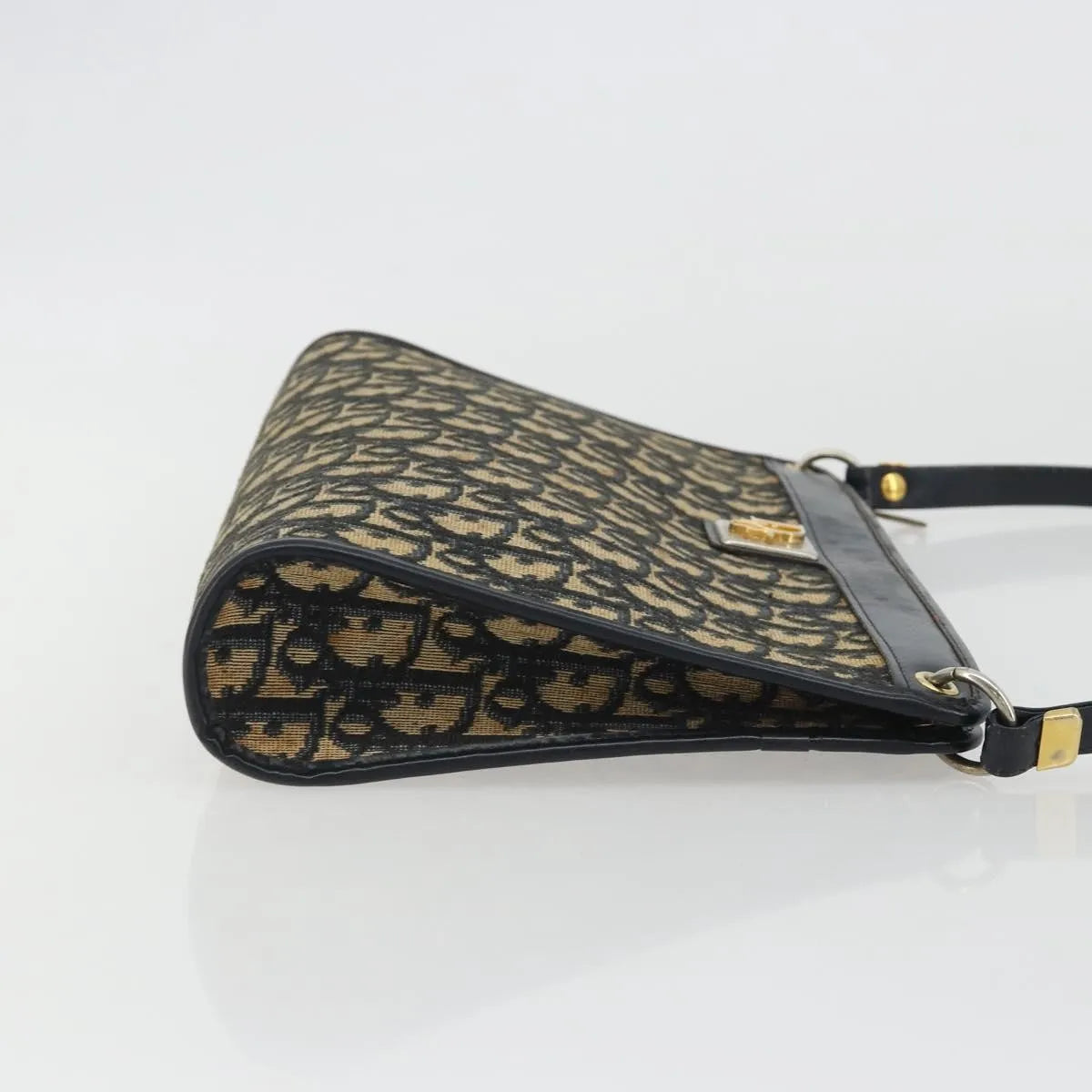 Christian Dior Vintage Trotter Canvas, Navy, Canvas, Shoulder Bag