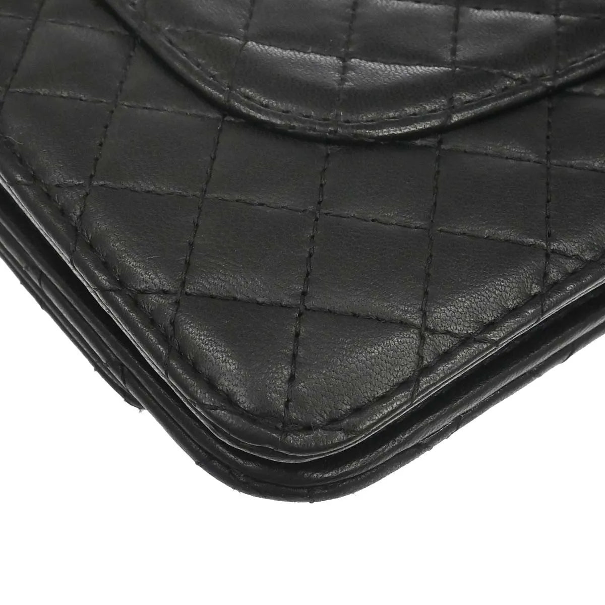 Chanel Wallet on Chain Quilted Lambskin, Black, Leather, Wallet