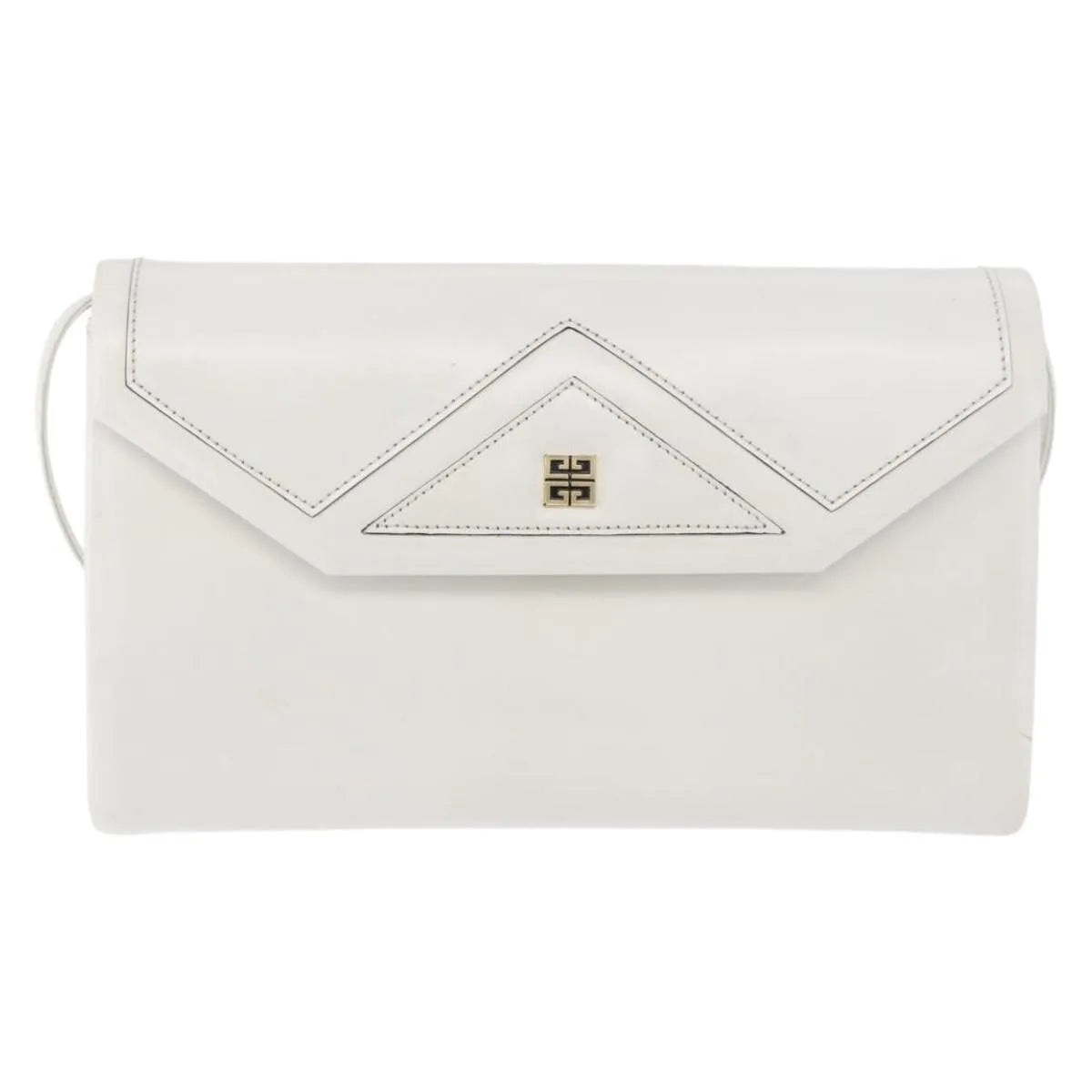 Givenchy Vintage 4G Leather, White_gold, Leather, Shoulder Bag