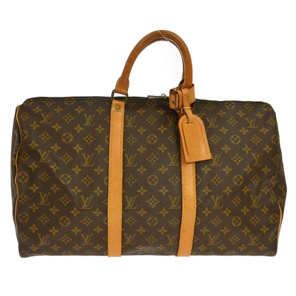 Louis Vuitton Keepall Monogram, Brown, Canvas, Travel Bag