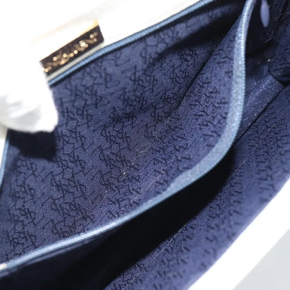 Saint Laurent Vintage Leather, White, Leather, Clutch