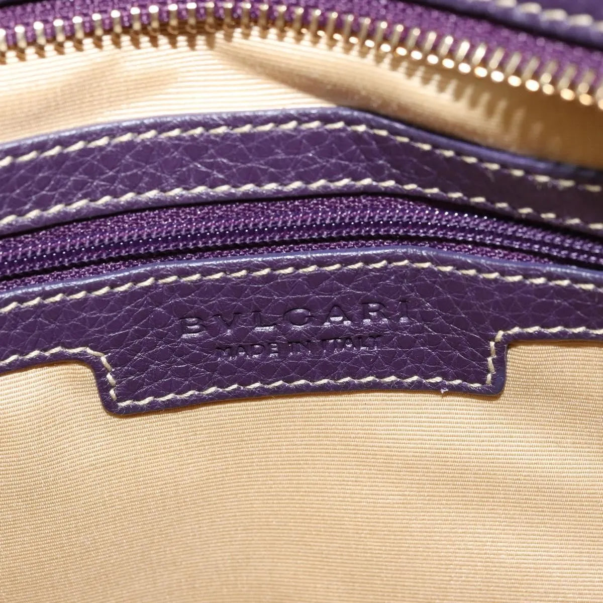 Bvlgari Logomania Canvas, Beige, Canvas, Tote Bag