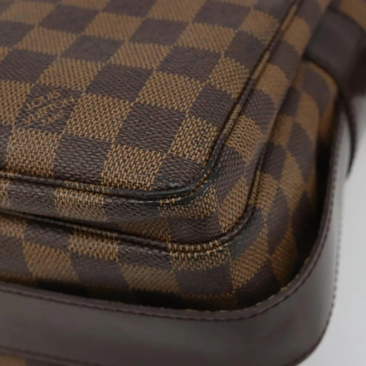 Louis Vuitton Naviglio Damier, Brown, Canvas, Shoulder Bag