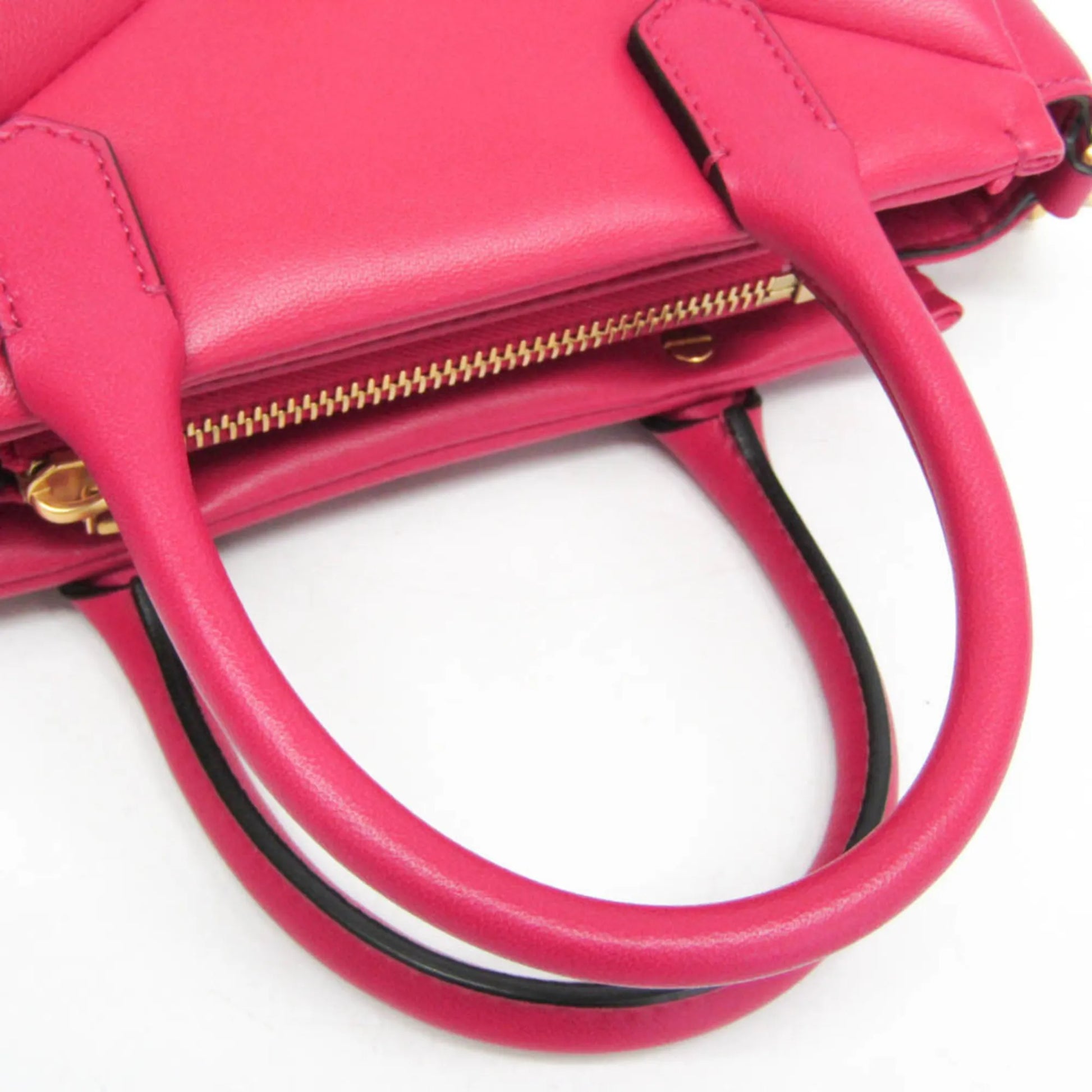 Valentino Garavani One Stud Top Handle Leather, Pink, Leather, Handbag