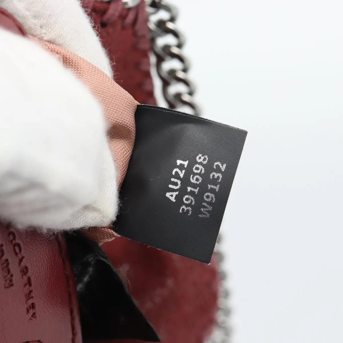 Stella McCartney Falabella Fold Over Clutch Faux Leather, Burgundy, Polyester, Crossbody Bag
