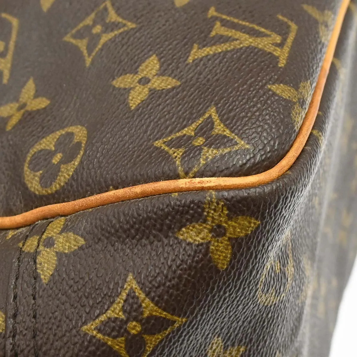 Louis Vuitton Bowling Vanity Printed Tuffetage with Leather, Brown, Canvas, Handbag