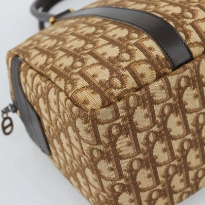 Christian Dior Vintage CD Trotter Canvas, Brown, Canvas, Handbag
