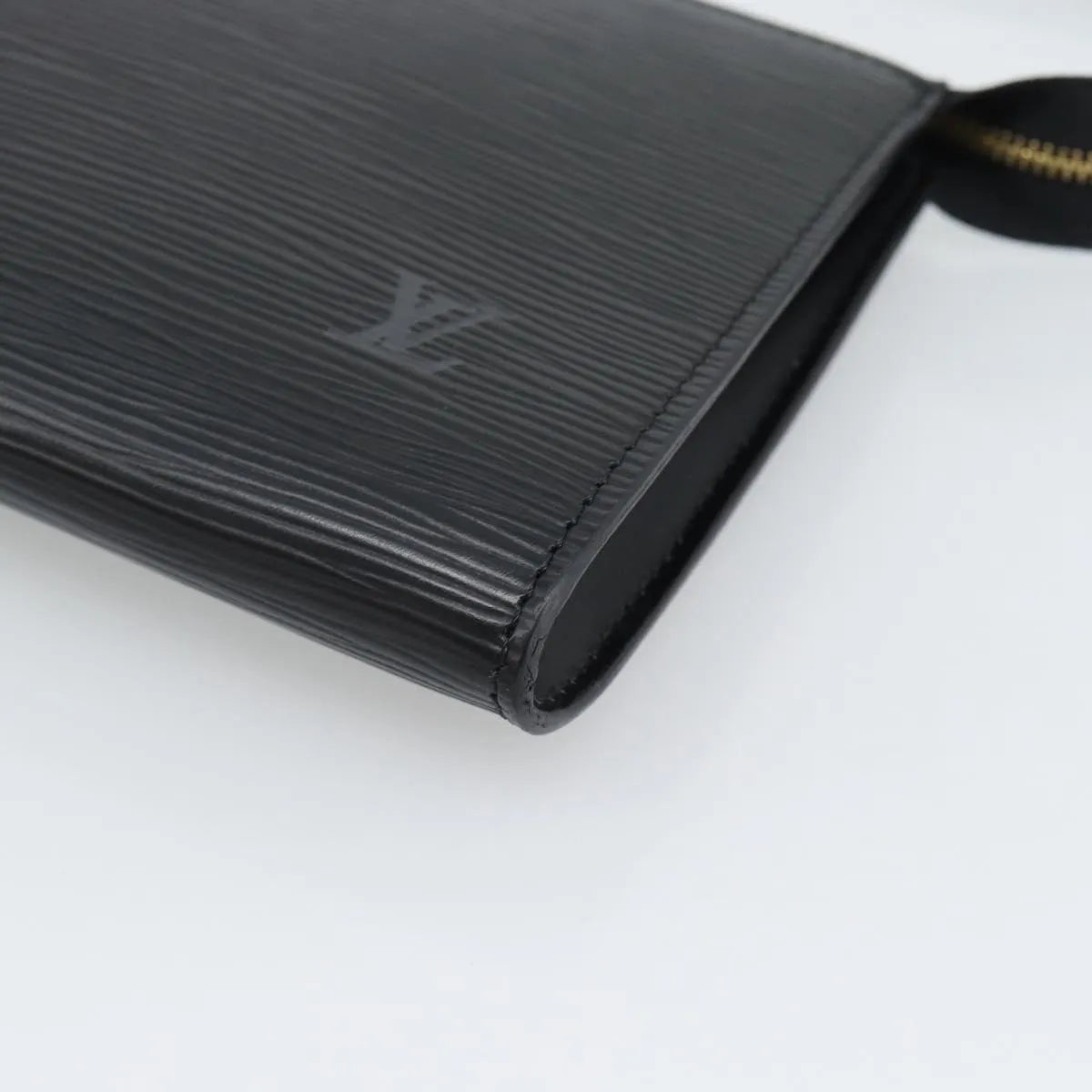 Louis Vuitton Pochette Accessoires Epi, Black, Leather, Clutch