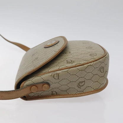 Christian Dior Vintage Honeycomb Canvas, Beige, Canvas, Shoulder Bag