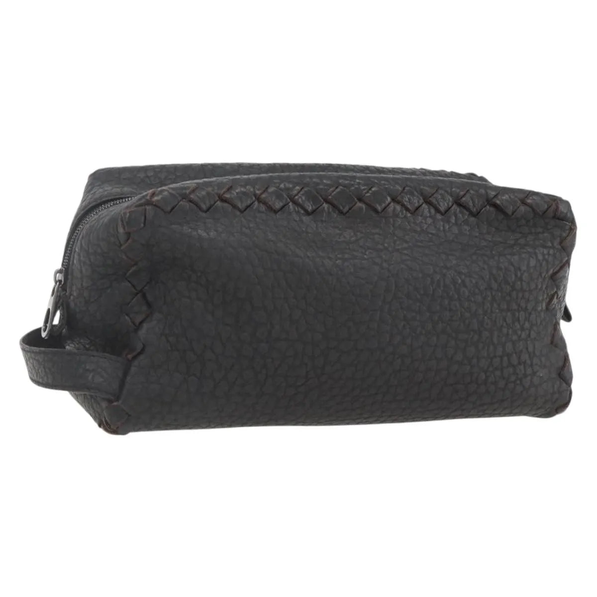 Bottega Veneta Zip Clutch Leather, Brown, Leather, Clutch