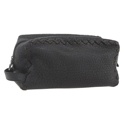 Bottega Veneta Zip Clutch Leather, Brown, Leather, Clutch