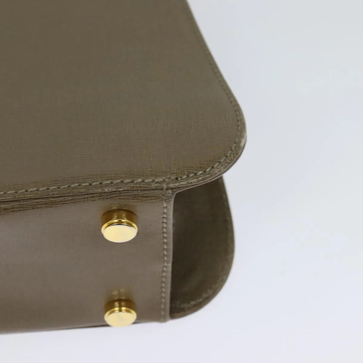 Salvatore Ferragamo Gancini Leather, Brown, Leather, Handbag