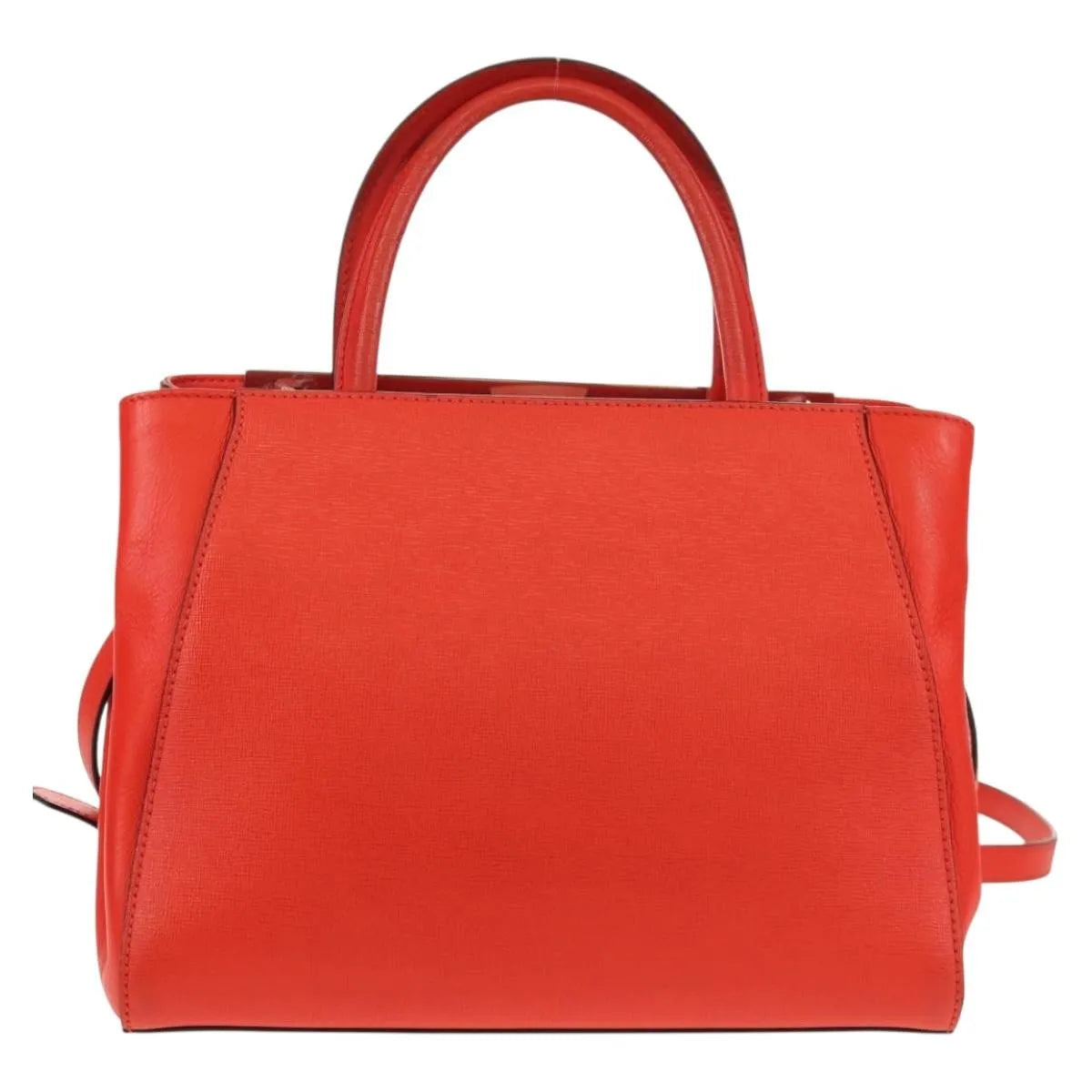 Fendi 2Jours Leather, Red, Leather, Tote Bag